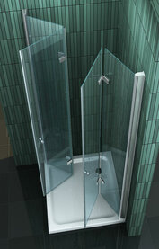 cabine met 2 vouwdeuren