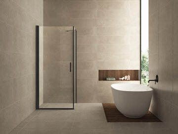 swingdeur + vaste wand