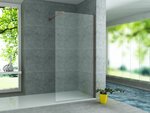 aloni inloopdouche 900x2000mm helder veiligheidsglas 8mm met stabilisatiestang wand