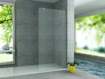 aloni inloopdouche 1000x2000mm helder veiligheidsglas 8mm met stabilisatiestang wand