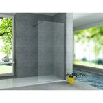 aloni inloopdouche 1200x2000mm helder veiligheidsglas 8mm met stabilisatiestang wand