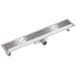 rvs douchegoot met flens maat 700x70x67mm standaard rooster