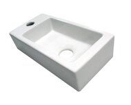 fontein mini block links maat 360x180x90mm kleur wit