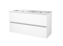 basic line badmeubel 1200x460mm wastafel porselein met 4 laden