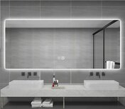 crea spiegel 1600x600mm met verdekte led verlichting en anti condens