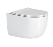 BlueLabel Fjord wandcloset met softclose zitting rimfree Spinflush spoeltechniek. 53cm. Glans wit