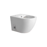 aloni wandcloset + zitting softclose 49cm met bidet warm en koud kleur glans wit