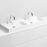 clou wash me aluite wastafel maat 1100x420x80mm kleur mat wit 