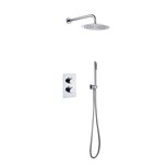 aloni inbouw regendoucheset met wandarm regendouche 20cm + staafhanddouche