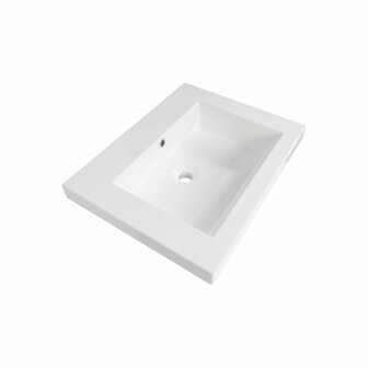 meubel wastafel 596x457x50mm zonder kraangat kleur wit