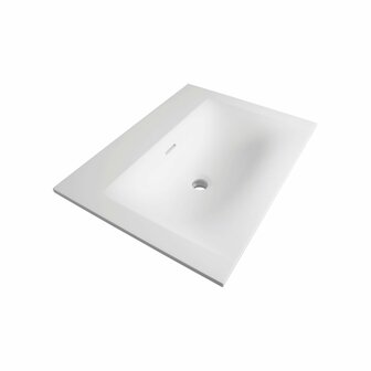 meubel wastafel fine stone 600x460x18mm zonder kraangat kleur mat wit