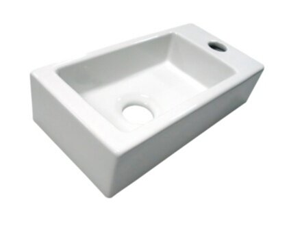 fontein mini block rechts maat 360x180x90mm kleur wit