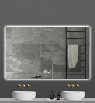 crea spiegel 1200x600mm met verdekte led verlichting en anti condens