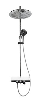 Nuovo thermostatische regendoucheset opbouw met planchet chroom