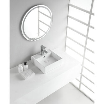 Larx waskom 385 x 385 x 130 mm keramiek glans wit