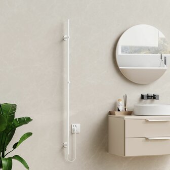 BLR ELEKTRISCHE STAAFHANDDOEKDROGER - ENKEL - MET DIGITALE, PROGRAMEERBARE THERMOSTAAT - 60W - &Oslash;25MM - 1500X63X127MM