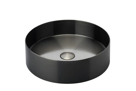 delivo rvs waskom 380x110mm kleur gun metal