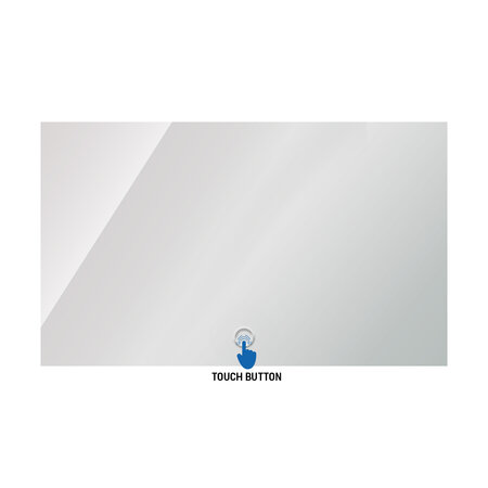 crea spiegel 1000x600mm met verdekte led verlichting en anti condens