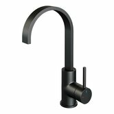 brauer black edition hoge opbouw wastafelmengkraan met platte uitloop