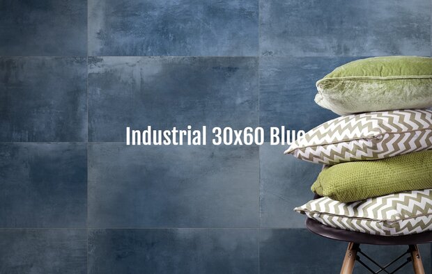 industrial blue 300x600mm doos 1.08m2