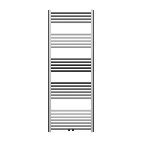 HANDDOEKRADIATOR MIDDEN AANSLUITING GUNMETAL GRIJS 1200X600MM  414 WATT