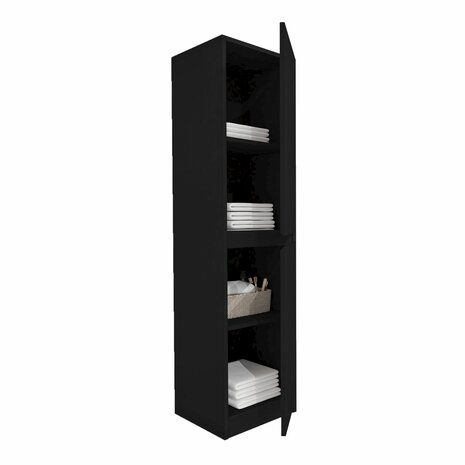 jupiter hoge kast staand maat 1600x350x350mm kleur mat zwart