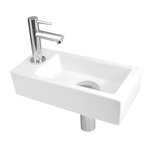 fontein pack mini block links maat 360x180x90mm kleur wit chroom fontein pack mini block links maat 360x180x90mm kleur wit chroom