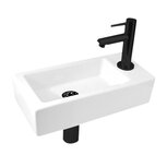 fontein pack mini block rechts maat 360x180x90mm kleur wit zwart fontein pack mini block rechts maat 360x180x90mm kleur wit zwart