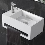 solid fontein met handdoekrek links maat 356x203x159mm kleur mat wit solid fontein met handdoekrek links maat 356x203x159mm kleur mat wit