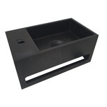solid fontein met handdoekrek links maat 356x203x159mm kleur mat zwart solid fontein met handdoekrek links maat 356x203x159mm kleur mat zwart