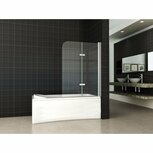 badwand 2 delig inklapbaar maat 1000x1400mm kleur chroom helder nano glas badwand 2 delig inklapbaar maat 1000x1400mm kleur chroom helder nano glas