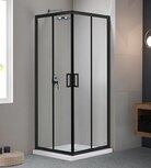dtg hoekinstap 1000x1000x2000mm profiel mat zwart helder glas 6mm dtg hoekinstap 1000x1000x2000mm profiel mat zwart helder glas 6mm