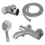 brauer opbouw thermostatische opbouw badmengkraan + badset handdouche brauer opbouw thermostatische opbouw badmengkraan + badset handdouche