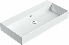 Catalano Premium keramische wastafel 1000x470mm uittikbare kraangaten: links, rechts en midden kleurwit Catalano Premium keramische wastafel 1000x470mm uittikbare kraangaten: links, rechts en midden kleurwit