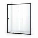 nis schuifdeur 1770-18100x2000mm kleur mat zwart helder glas nis schuifdeur 1770-18100x2000mm kleur mat zwart helder glas