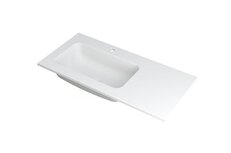ink faktor wastafel polystone links met 1 kraangat, 1000x450x15mm mat wit ink faktor wastafel polystone links met 1 kraangat, 1000x450x15mm mat wit