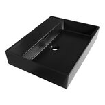 saniclass legend wastafel keramiek 600x470x130mm zonder kraangat kleur mat zwart saniclass legend wastafel keramiek 600x470x130mm zonder kraangat kleur mat zwart