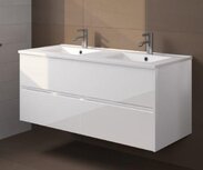 badmeubel rome maat 1200x450mm met 2 kraangaten kleur wit badmeubel rome maat 1200x450mm met 2 kraangaten kleur wit